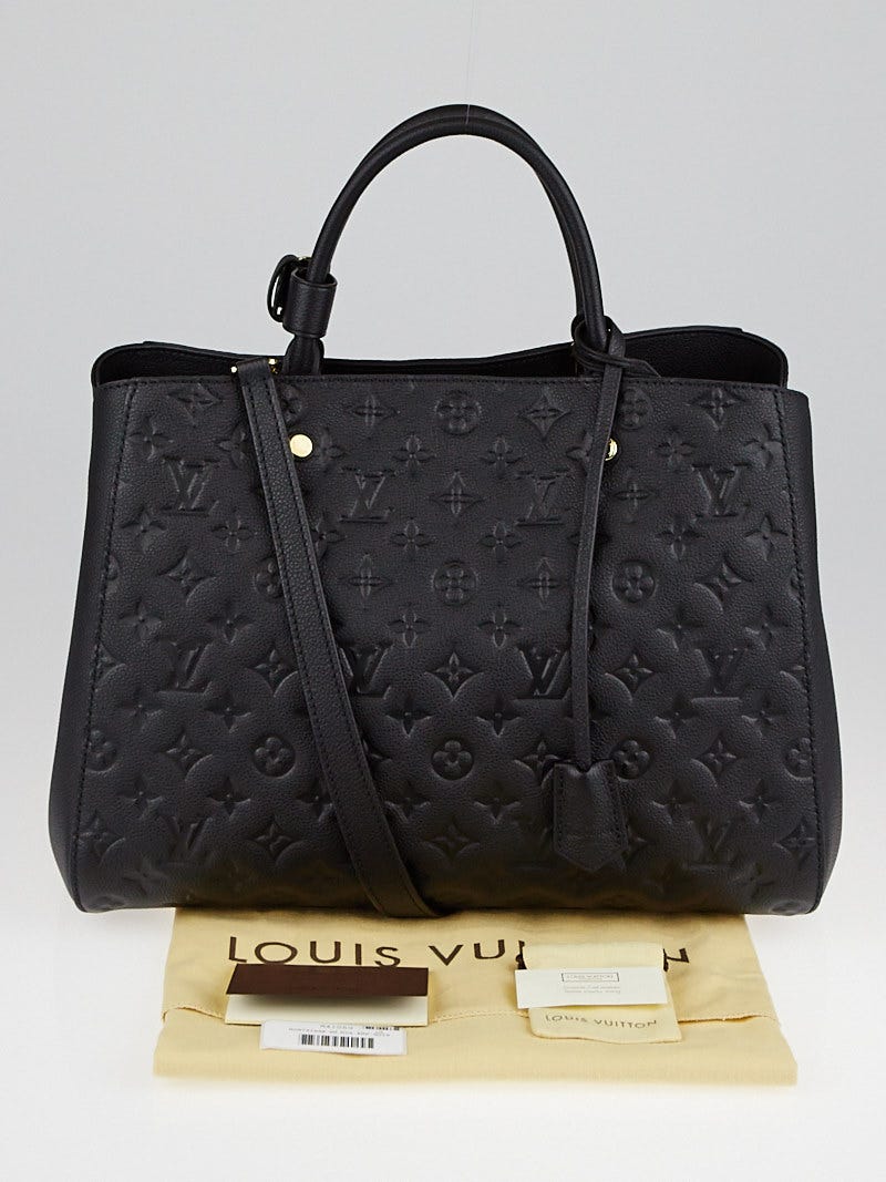 Louis Vuitton Black Monogram Empreinte Montaigne GM Bag - Yoogi's