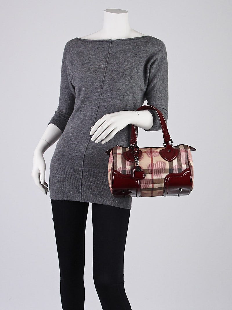 ハンドバッグ Burberry Borsa Bowling Media Burberry Brown Belted Bridle Bowling Medium Bag – THE CLOSET