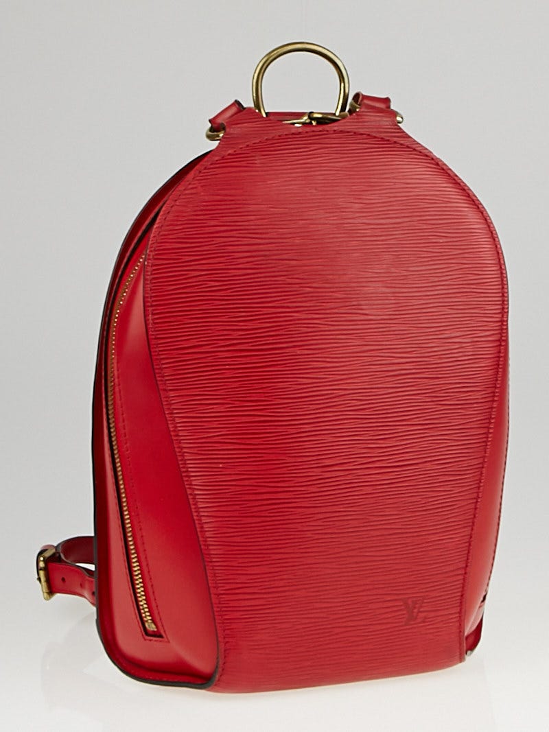 Louis Vuitton Red Epi Leather Mabillon Backpack Bag - Yoogi's Closet