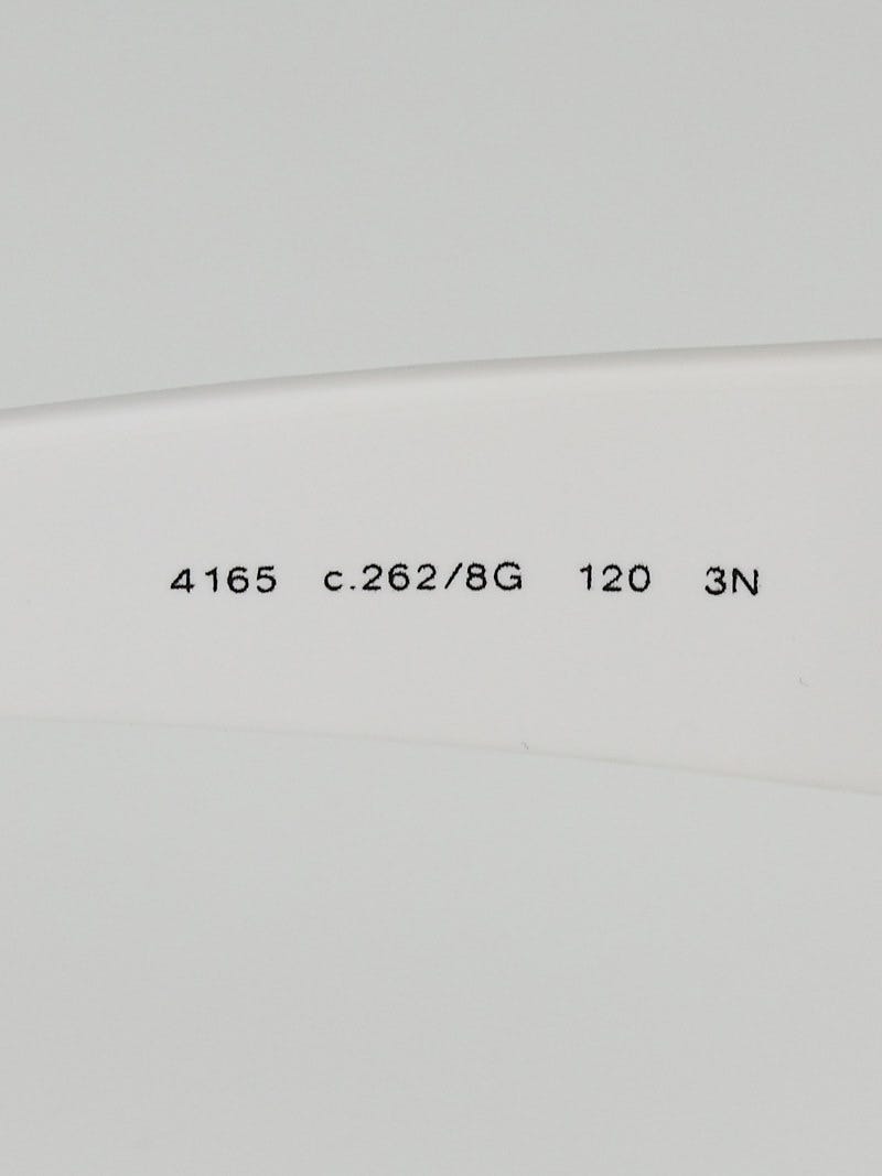 Chanel White Quilted Oversized CC Logo Sunglasses-4165 | Yoogi's