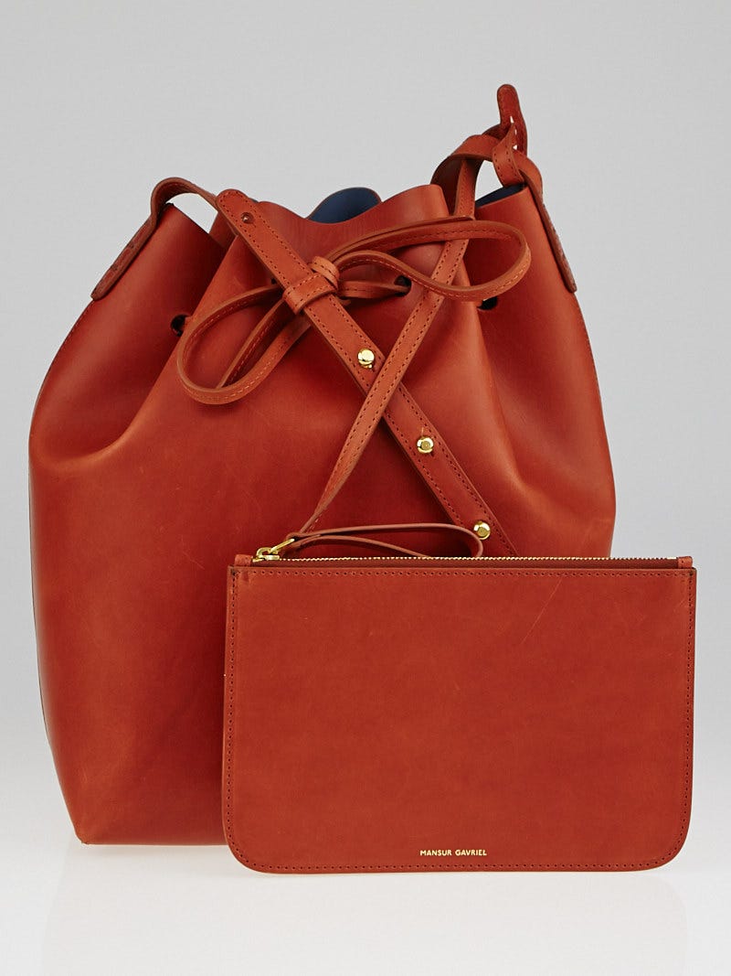 Mansur Gavriel Brandy Avion Smooth Leather Bucket Bag Yoogi s Closet
