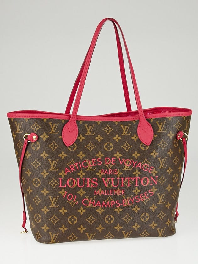 Louis Vuitton Limited Edition Fuchsia Monogram Ikat Neverfull MM Bag