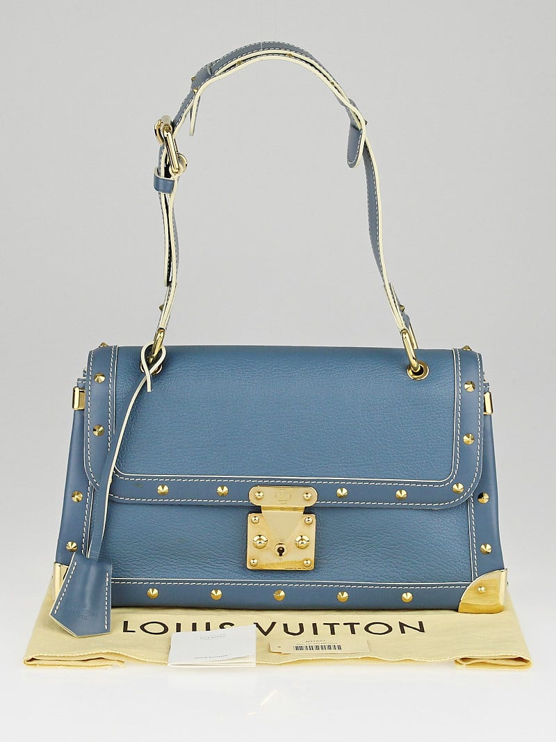 Louis Vuitton Blue Studded Suhali Belt