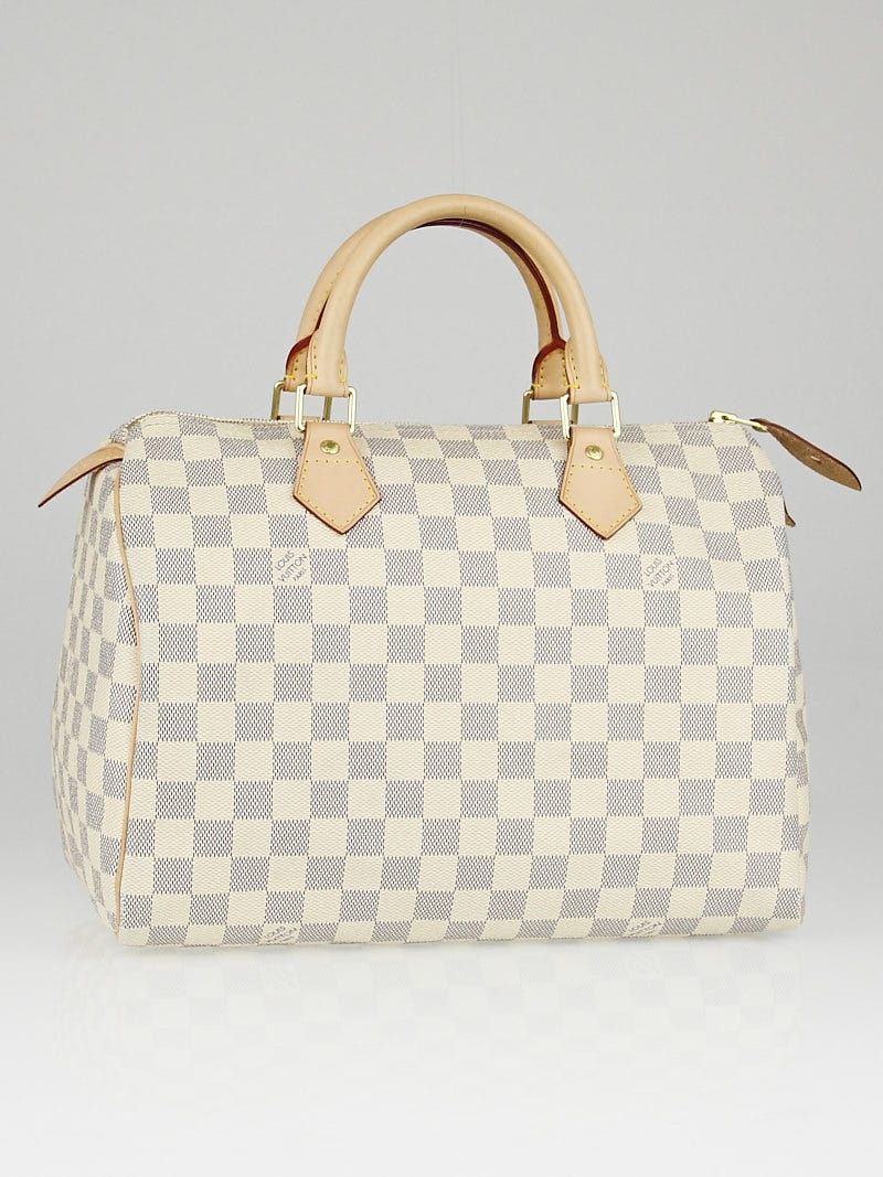 Louis Vuitton Damier Azur Canvas Speedy 30 Bandouliere Bag - Yoogi's Closet