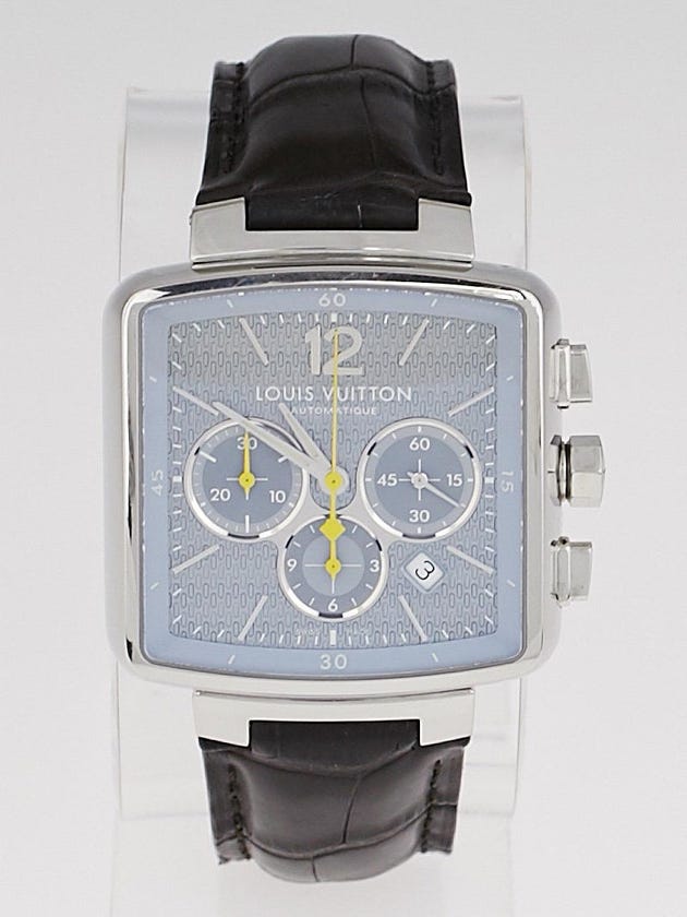 Louis Vuitton 41.5mm Stainless Steel and Alligator Speedy Automatic Chronograph Watch