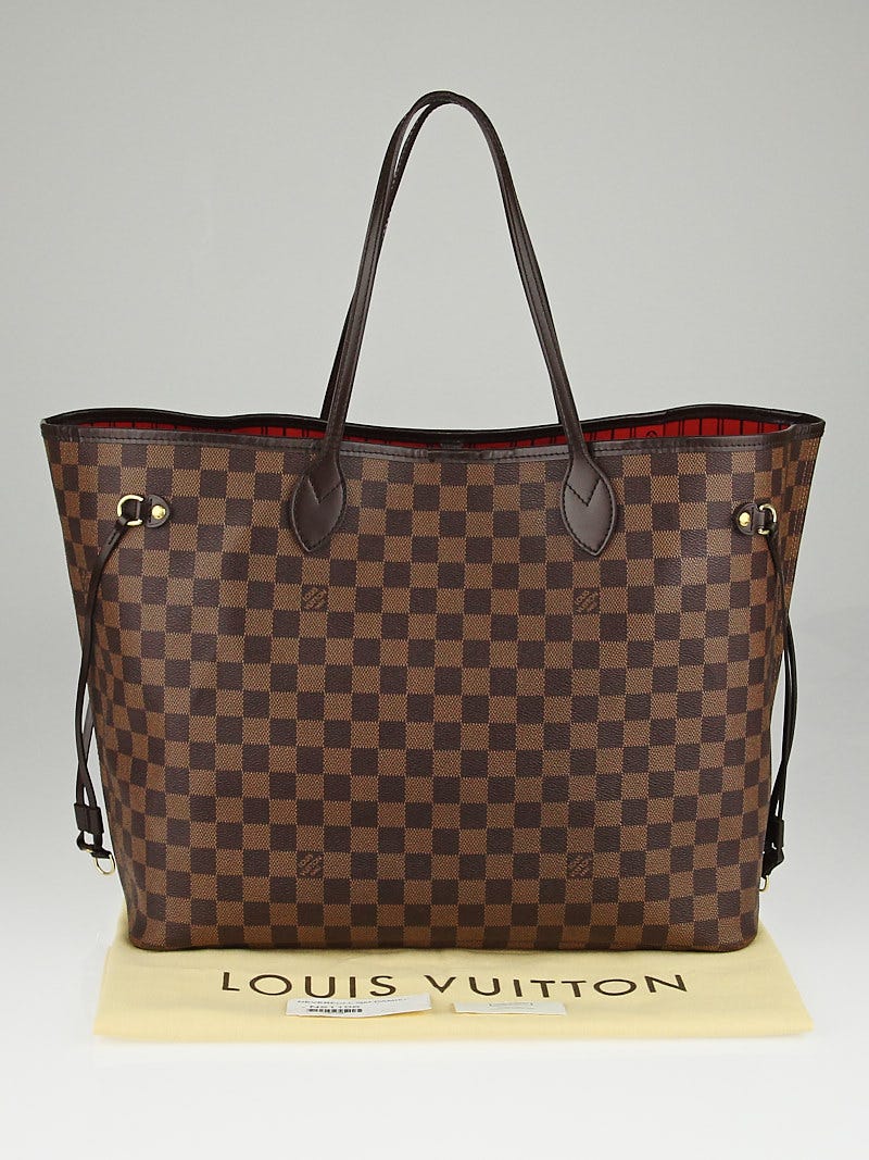 Louis Vuitton Damier Ebene Canvas Neverfull GM Bag Louis Vuitton
