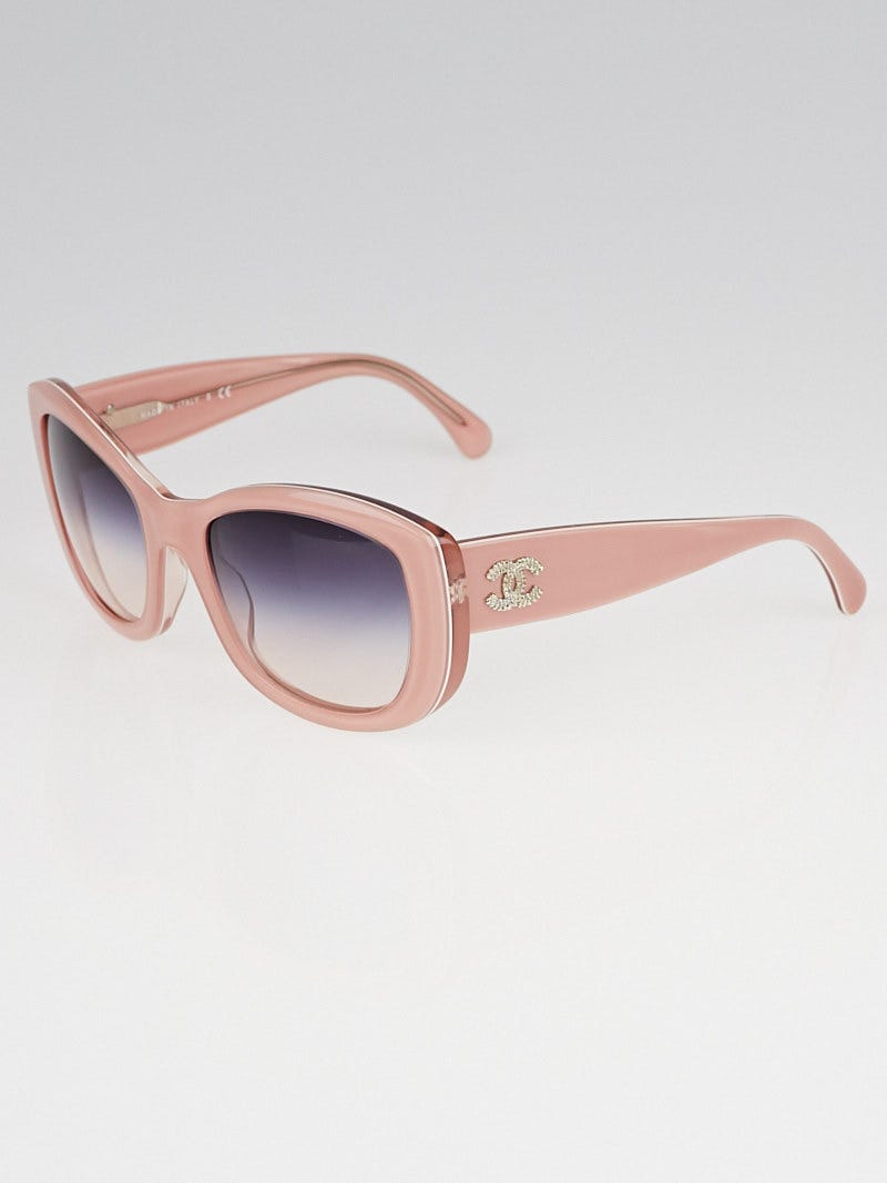 Chanel Pink Oversize Frame CC Logo Sunglasses-5239 - Yoogi's Closet
