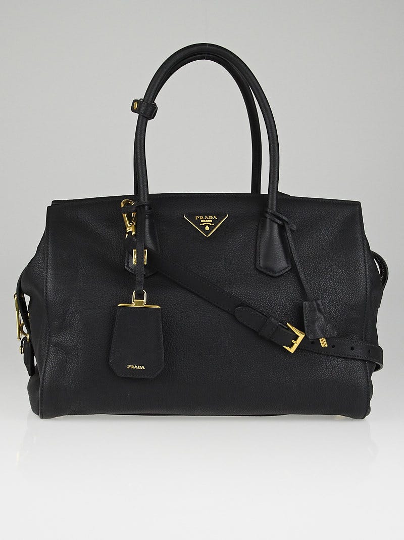 Prada vitello grain leather tote bag hotsell