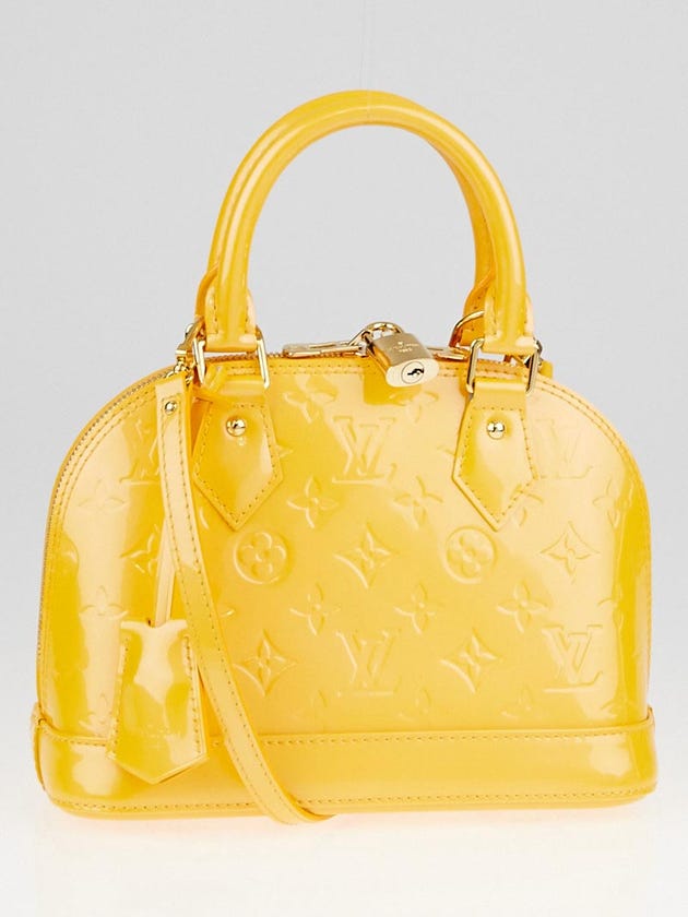 Louis Vuitton Jaune Passion Monogram Vernis Alma BB Bag