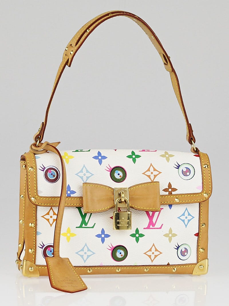Louis Vuitton White Monogram Multicolor Mini Sac HL Bag - Yoogi's Closet