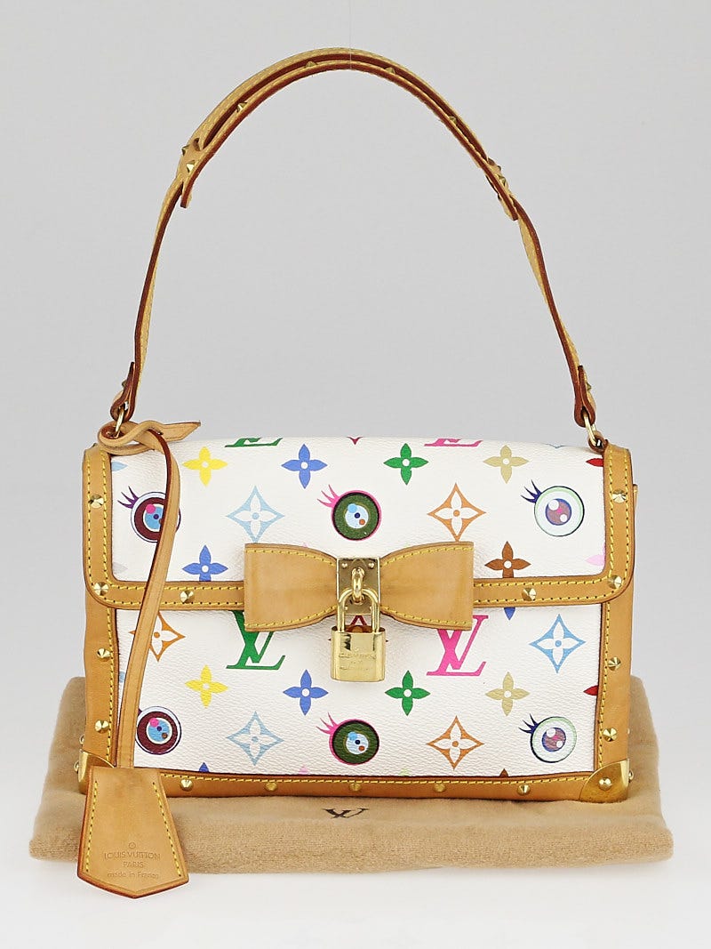 Louis Vuitton White Monogram Multicolore Eye Miss You Bag - Yoogi's Closet