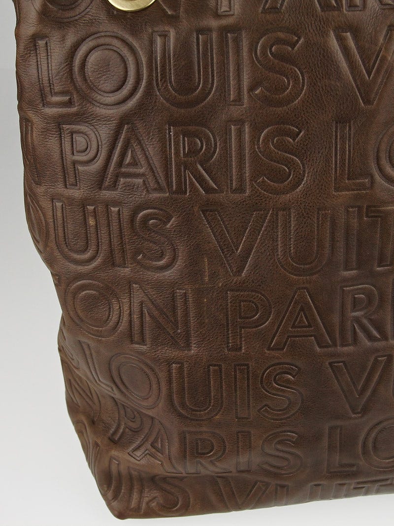 LOUIS VUITTON Monogram Paris Souple Whisper GM Chocolate 1244801