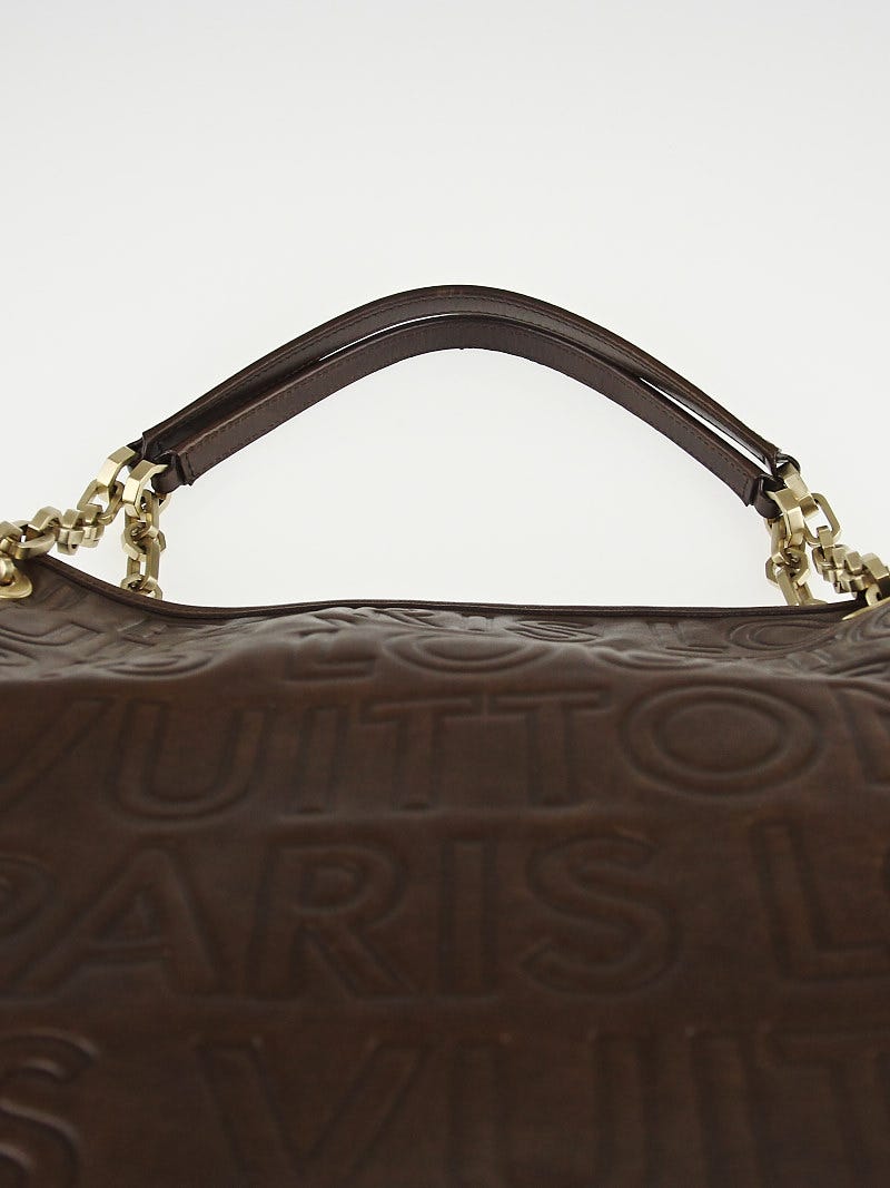 Louis Vuitton Limited Edition Brown Embossed Leather Paris Souple Wish Bag, myGemma, SG