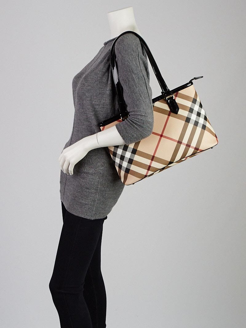 Burberry supernova check tote top