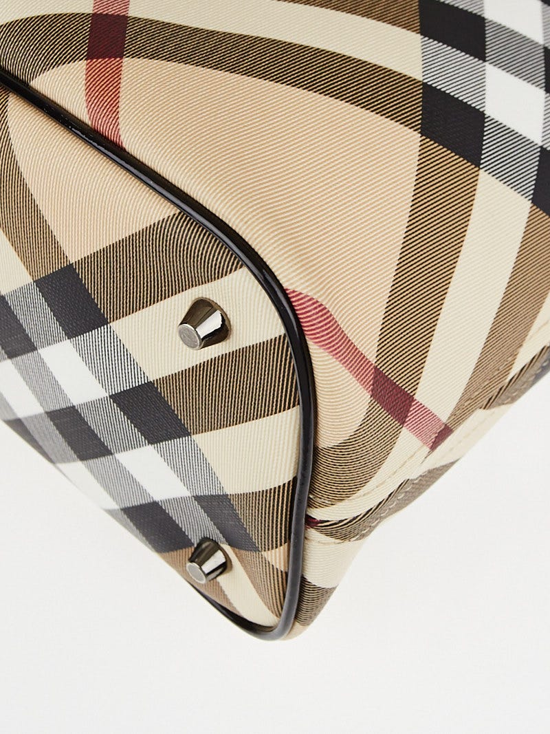 Burberry Supernova Check Coated Canvas Regent Tote Bag Yoogi s