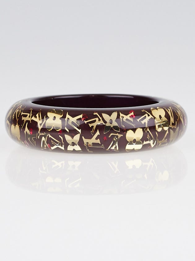 Louis Vuitton Amarante Resin Monogram Inclusion GM Bracelet