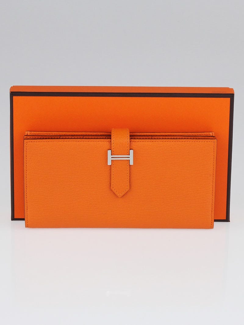 Hermès Orange Togo Bearn Wallet GHW, myGemma, SG