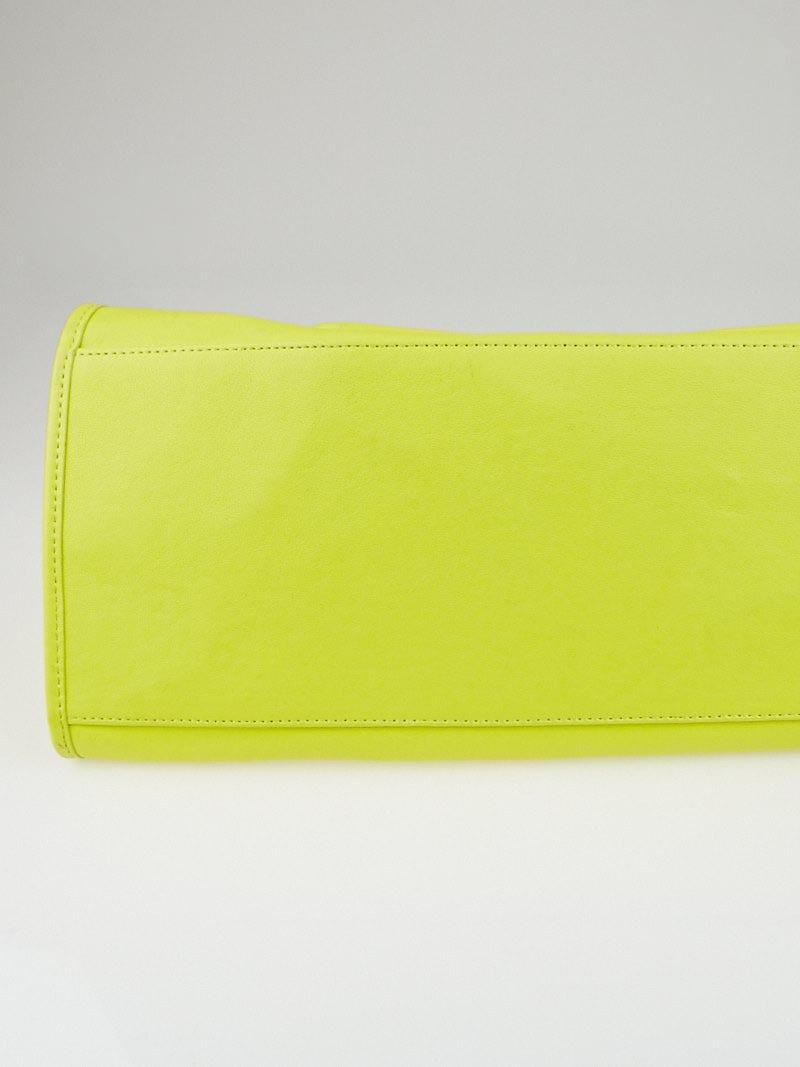 Proenza Schouler Neon Yellow Leather Small PS1 Keep All Bag