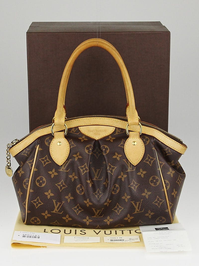 auth Louis Vuitton Tivoli PM handbag new in box receit dustbag