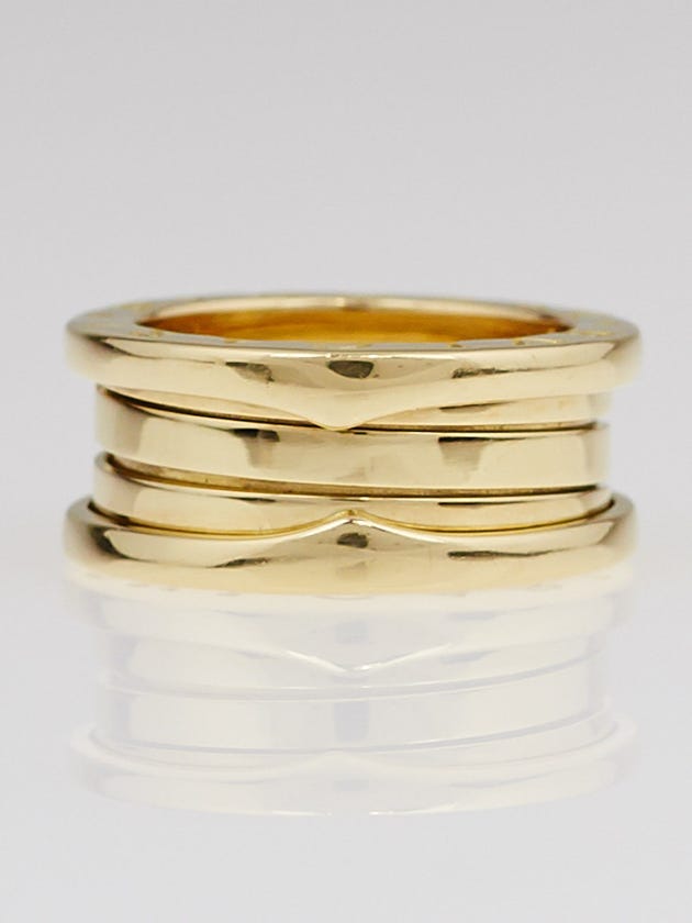 Bvlgari 18k Yellow Gold B.Zero1 3-Band Ring Size 5/49