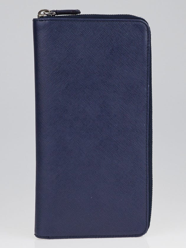 Prada Baltico Saffiano Leather Zip Travel Wallet 2M1220