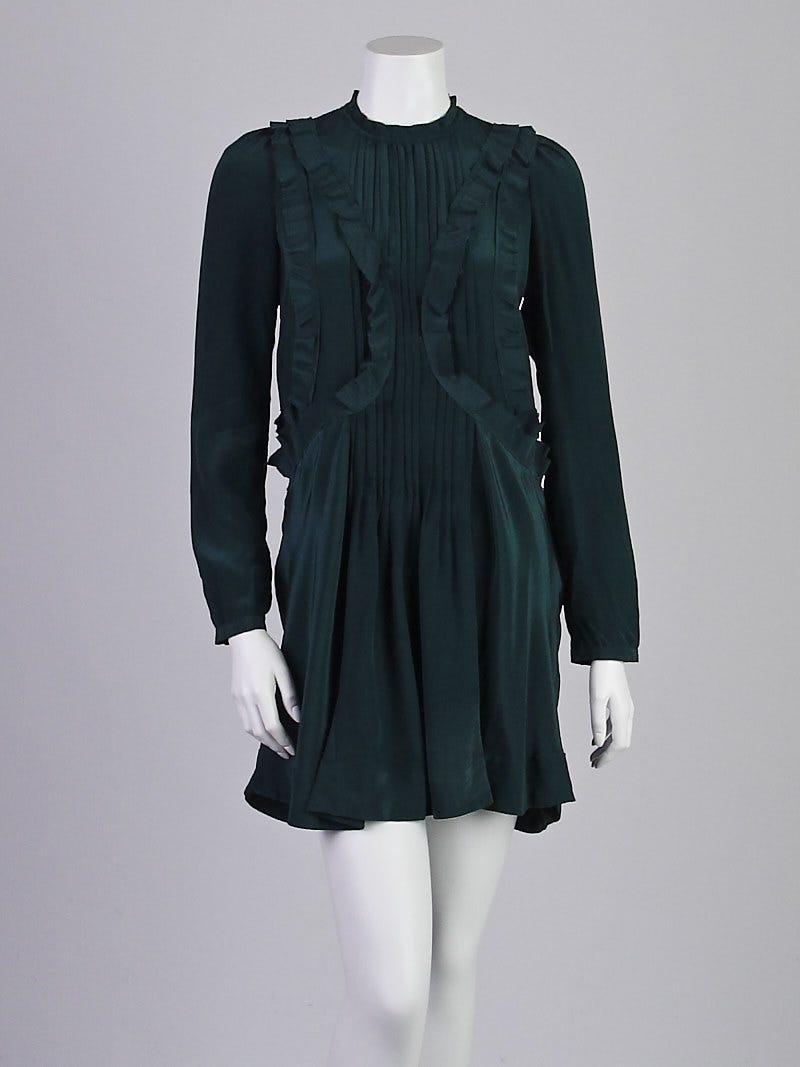 isabel marant dress green Isabel Marant Green With Tie Dress IT 34