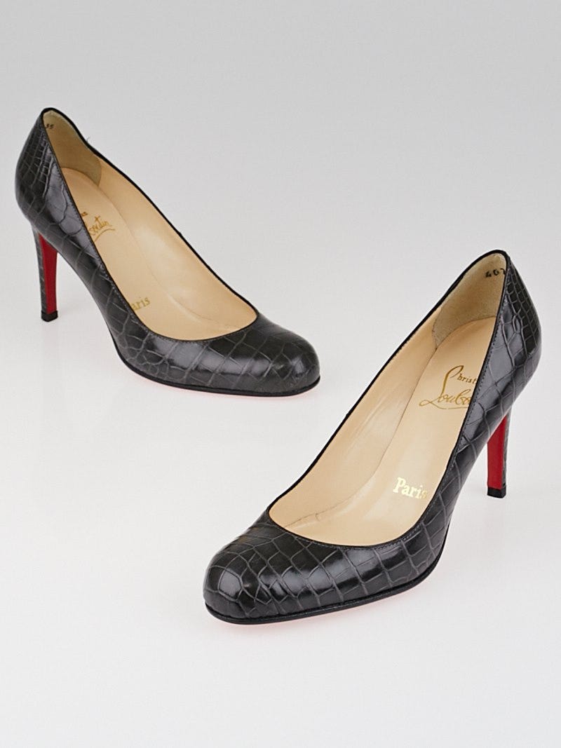 CHRISTIAN LOUBOUTIN Blue Crocodile Leather Pumps main image 0