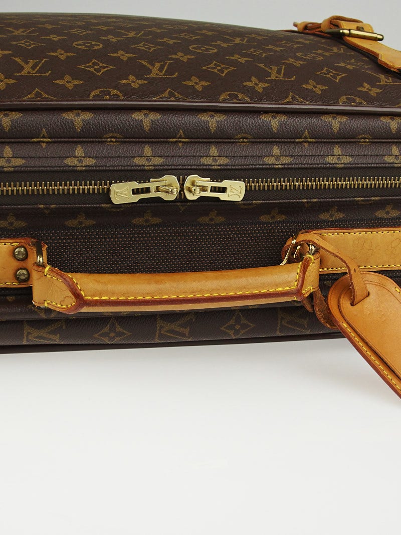 Louis Vuitton suitcase Satellite 50 monogram with shoulder strap Brown Cloth  ref.1023165 - Joli Closet