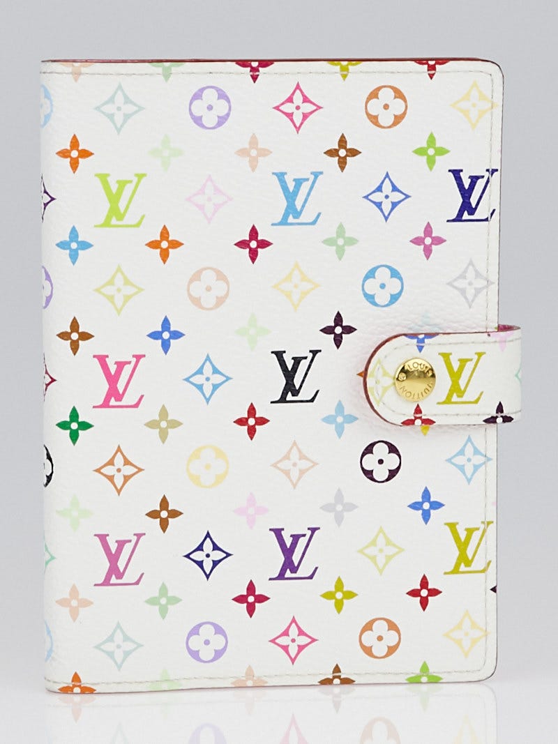 Louis Vuitton White Monogram Multicolore Small Ring Agenda