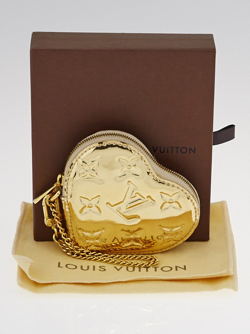 【お買い得！】 Limited Vuitton Louis Edition Heart Miroir Monogram Gold タレント・お笑い芸人