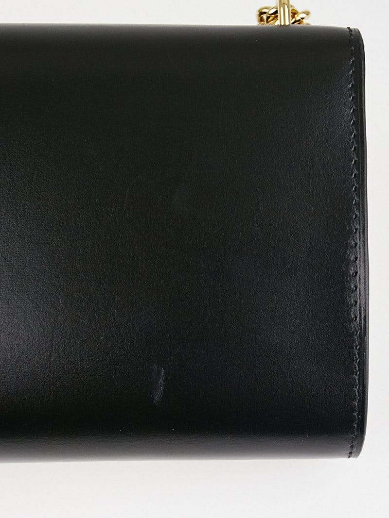 Louis Vuitton Black Calfskin Leather Chain Louise MM Bag - Yoogi's Closet