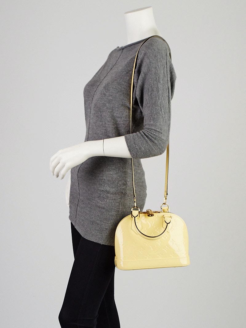 Louis Vuitton Citrine Monogram Vernis Alma BB Bag | Yoogi's Closet