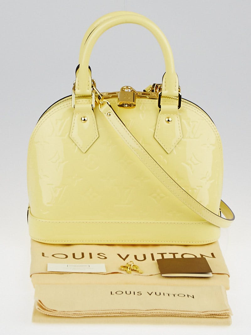 Louis Vuitton Citrine Monogram Vernis Alma BB Bag Louis Vuitton