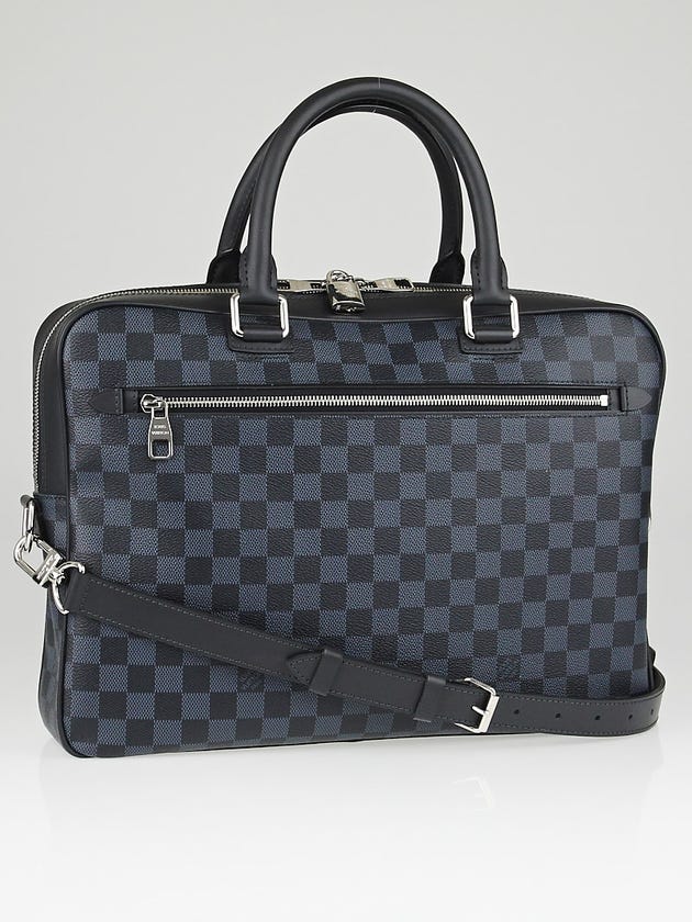Louis Vuitton Damier Cobalt Canvas Porte Document Business Briefcase Bag