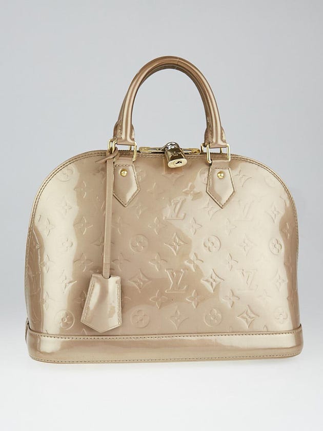 Louis Vuitton Beige Poudre Monogram Vernis Alma PM Bag