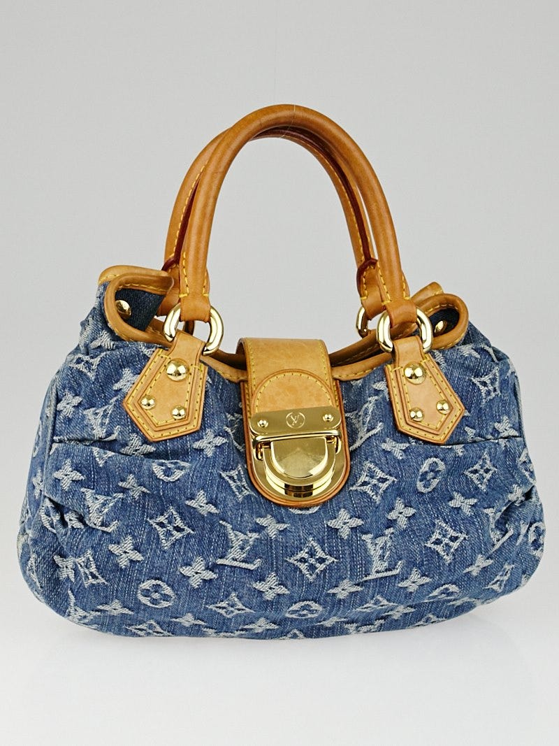 Louis Vuitton Blue Monogram Denim Pleaty Bag - Yoogi's Closet
