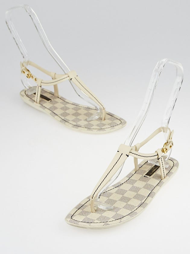 Louis Vuitton Damier Azur Canvas Thong Sandals 7.5/38