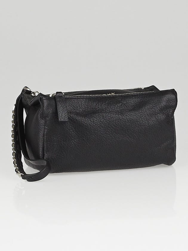 Givenchy Black Grained Goatskin Leather Pandora Wristlet Bag