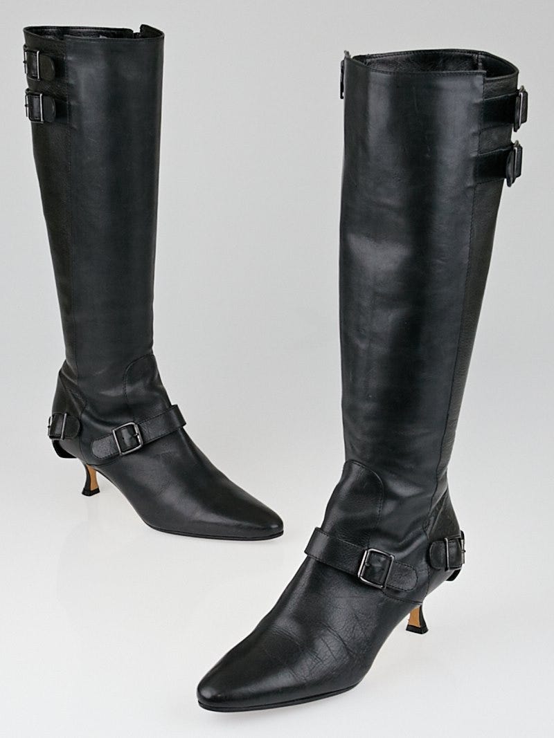 Black knee high boots size 8 new arrivals