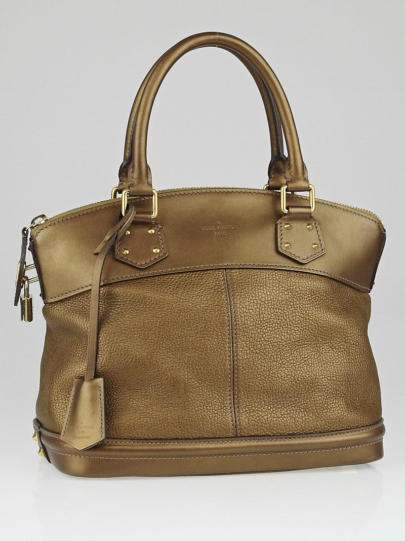 Louis Vuitton Bronze Suhali Leather Lockit PM Bag - Yoogi's Closet