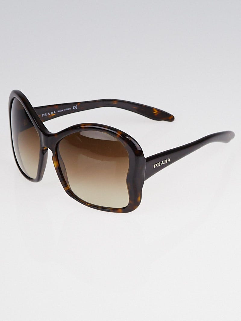 Prada Tortoise Shell Frame Gradient Tint Butterfly Sunglasses