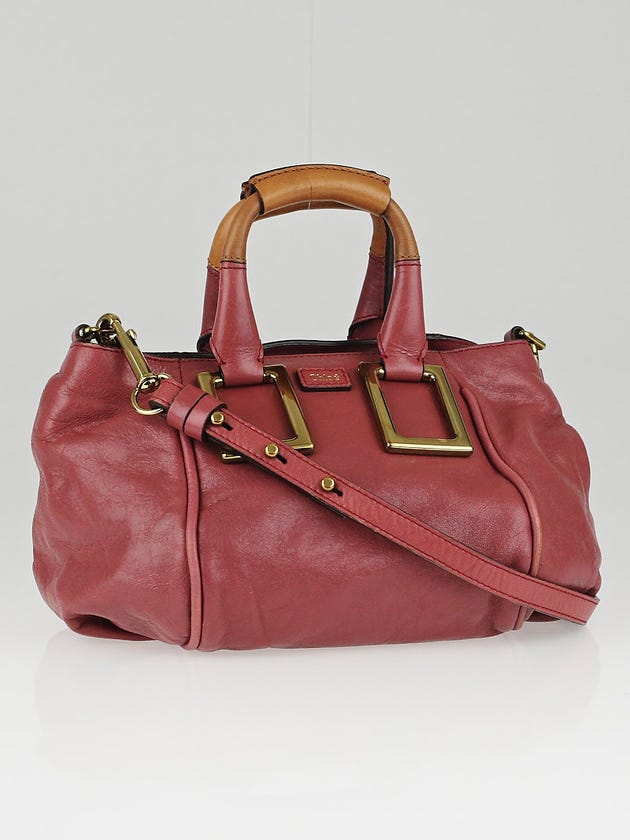 Chloe Rose Leather Mini Ethel Crossbody Bag