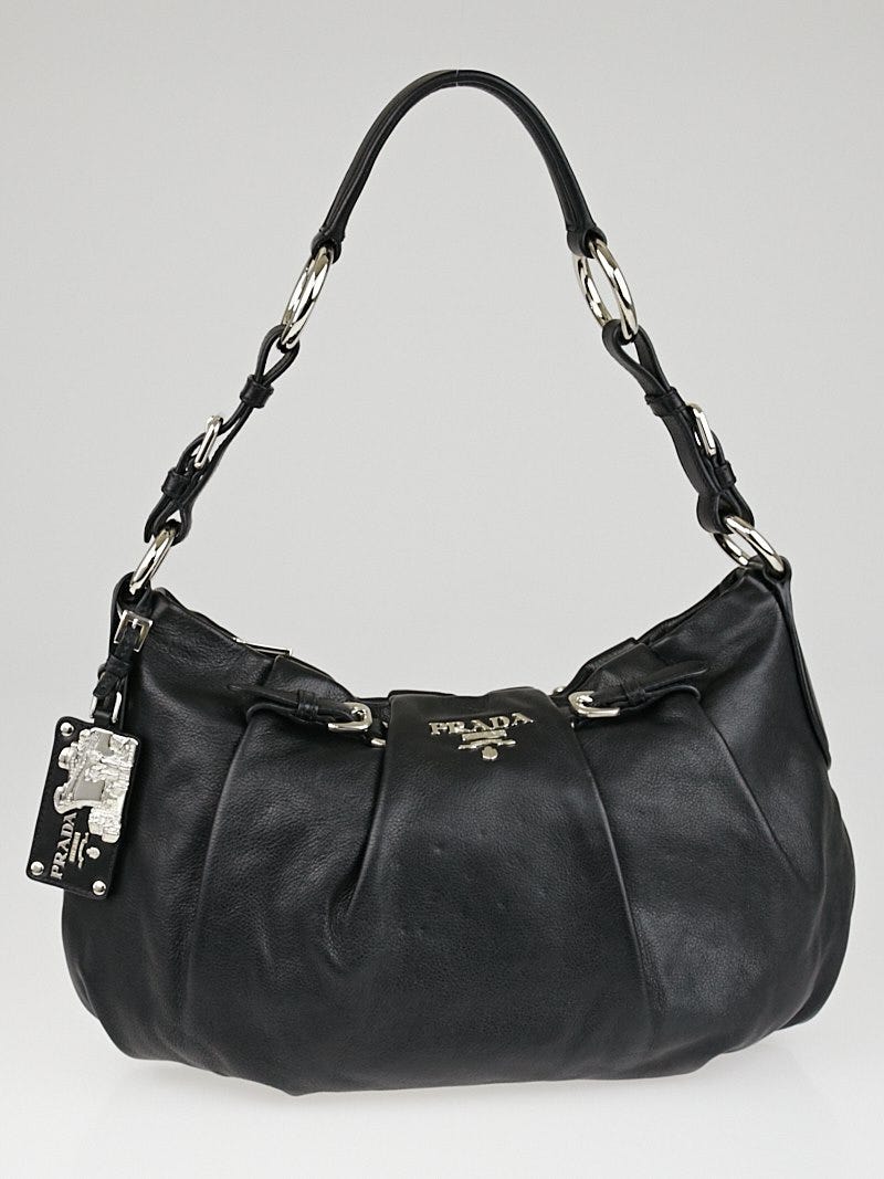 Prada calfskin online shoulder bag
