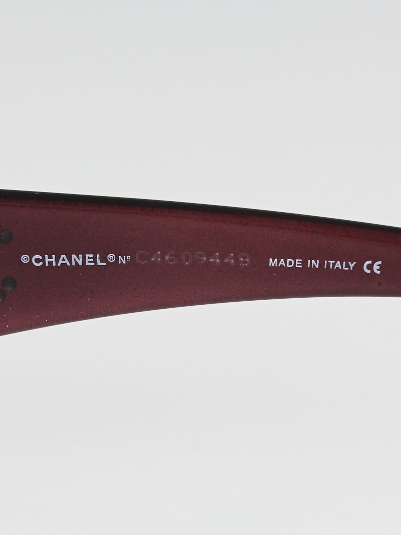 Chanel Blue/Purple Gradient Frame Wrap Around CC Sunglasses