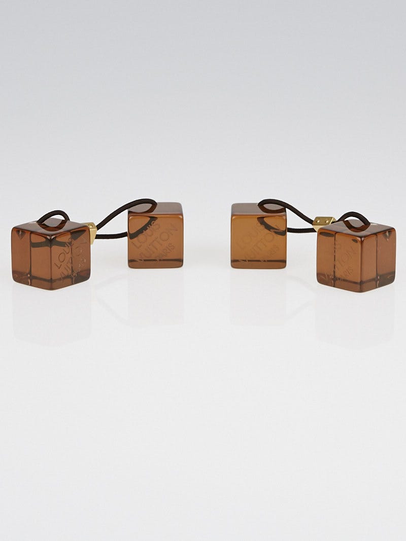 Louis Vuitton Brown Resin Hair Cubes | Yoogi display picture 3