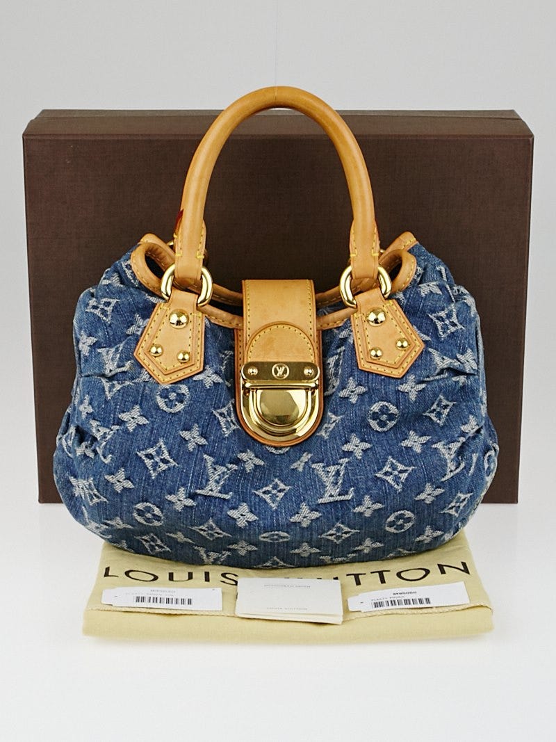 Louis Vuitton - Authenticated Pleaty Handbag - Denim - Jeans Blue for Women, Very Good Condition