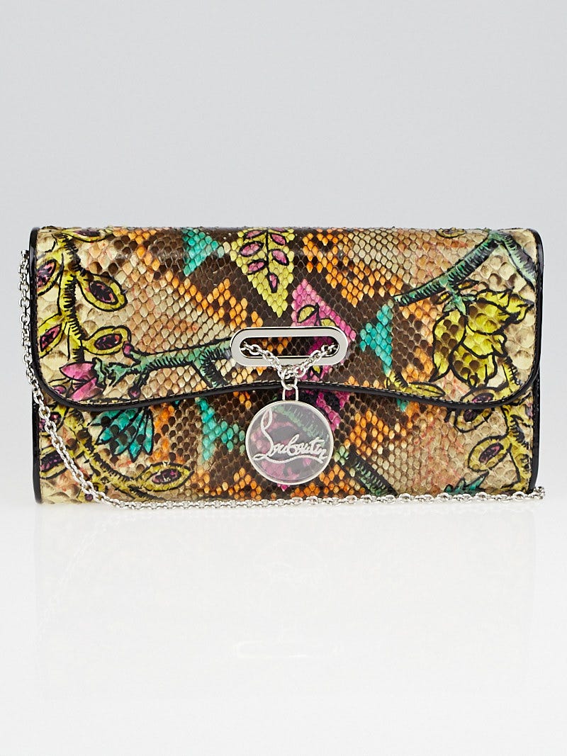 Christian Louboutin Batik Python Riviera Clutch Bag Yoogi s Closet
