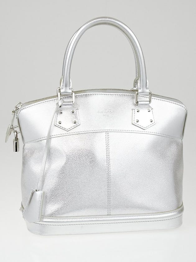 Louis Vuitton Silver Suhali Leather Lockit PM Bag