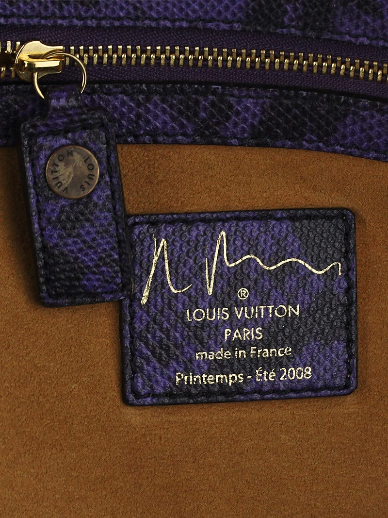 Purple Coated Monogram Graduate Bag Gold Hardware, 2008