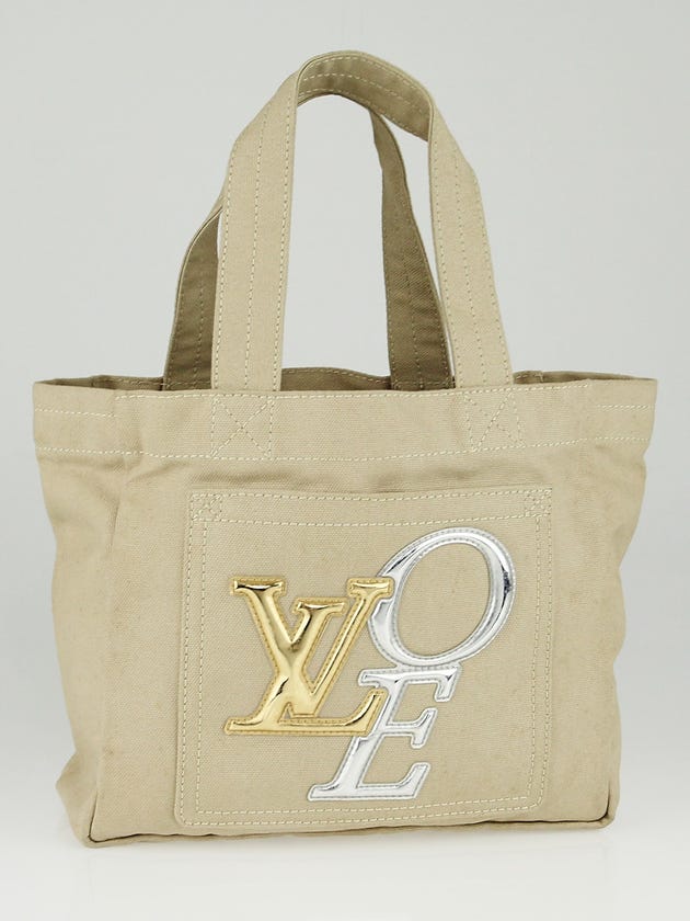 Louis Vuitton Limited Edition Ecru Canvas That's Love 2 Tote PM Bag